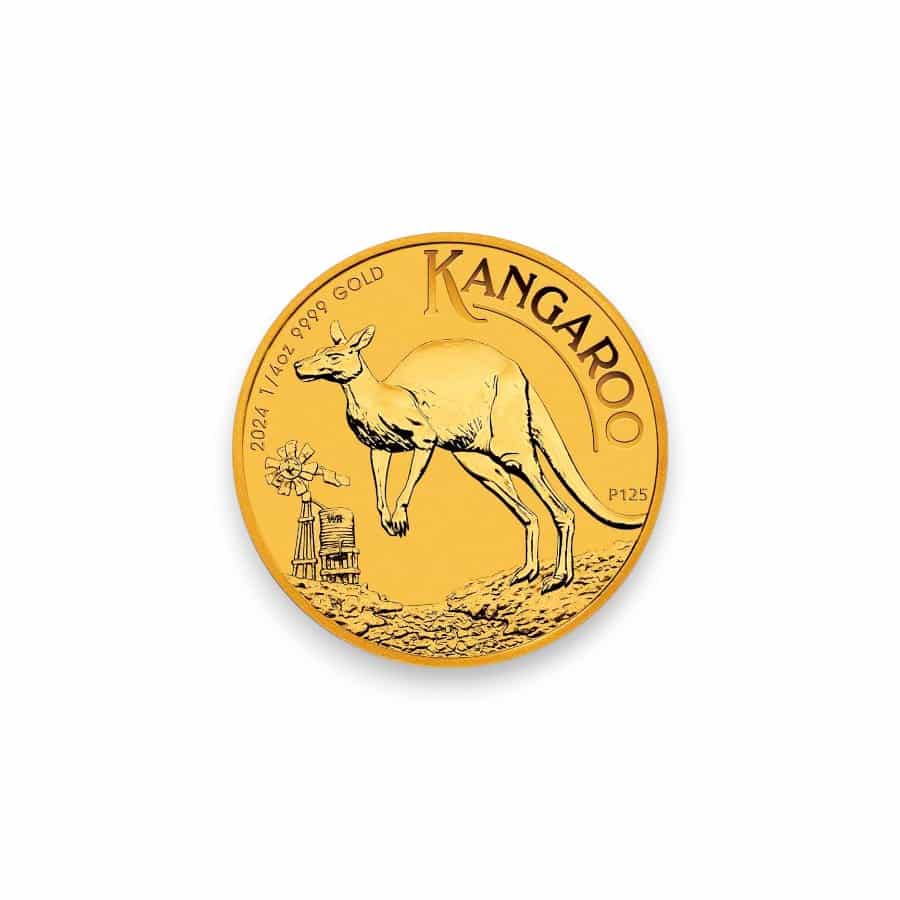 Image of 2024 1/4 oz Gold Australian Kangaroo .9999 Fine $25 Coin