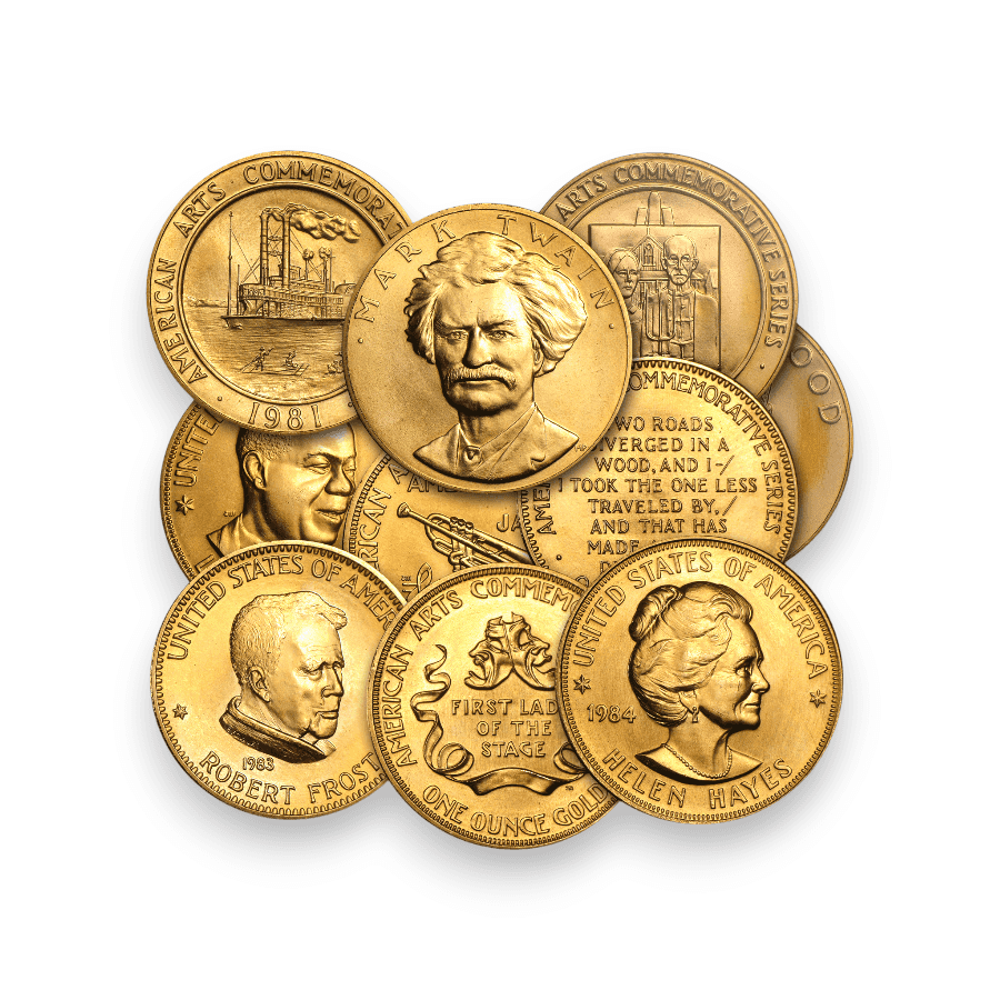 Image of 1 oz US Mint Arts Medal Commemorative Gold Coin (Random Design)
