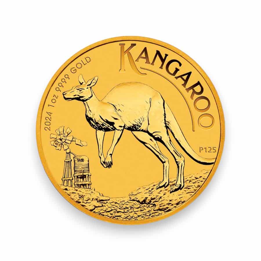 Image of 2024 1 oz Gold Australian Kangaroo .9999 Fine $100 Coin