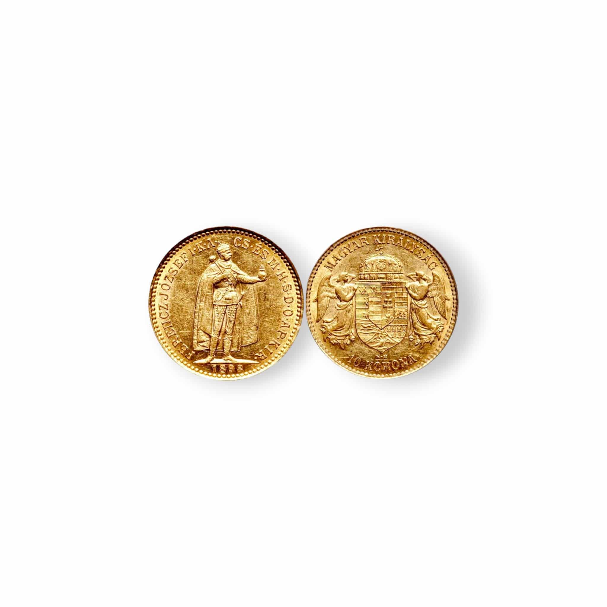 Image of Hungarian 10 Korona Gold Coin (Random Date)