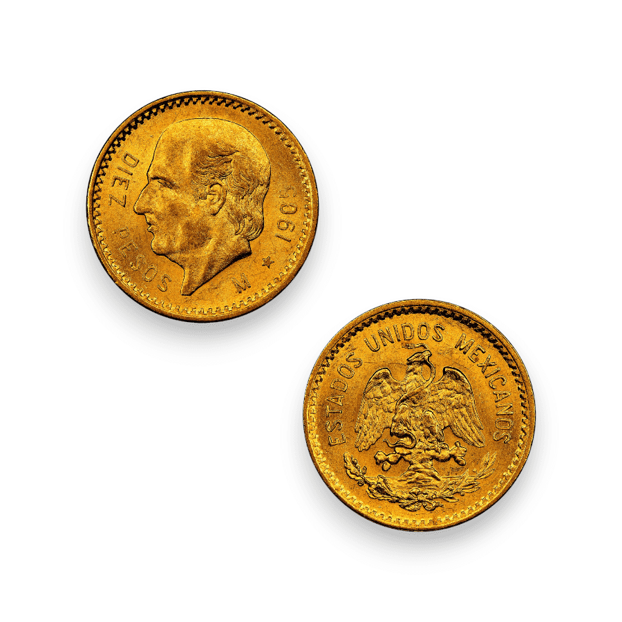 Image of Mexico Gold 10 Peso Coin (Random Date)