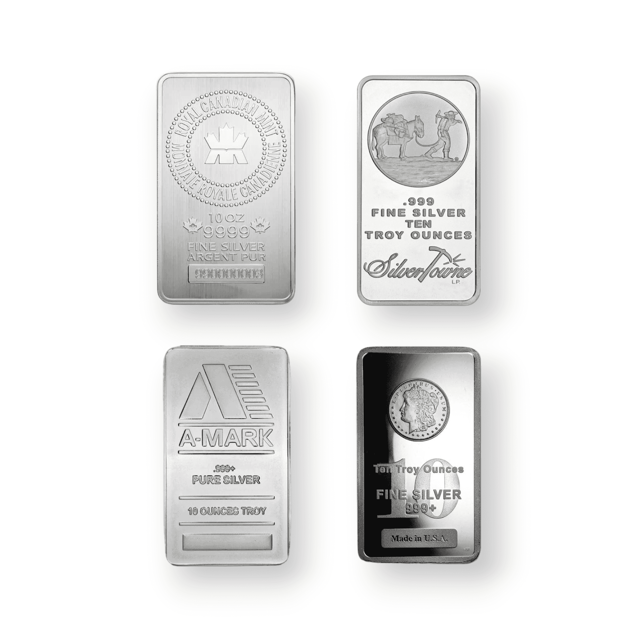 Image of 10 oz Silver Bar .999 Fine Accredited Brands