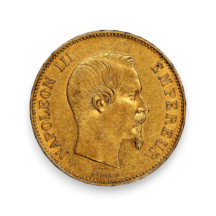 Image of French 100 Francs Napoleon III Gold Coin (1852-1870)