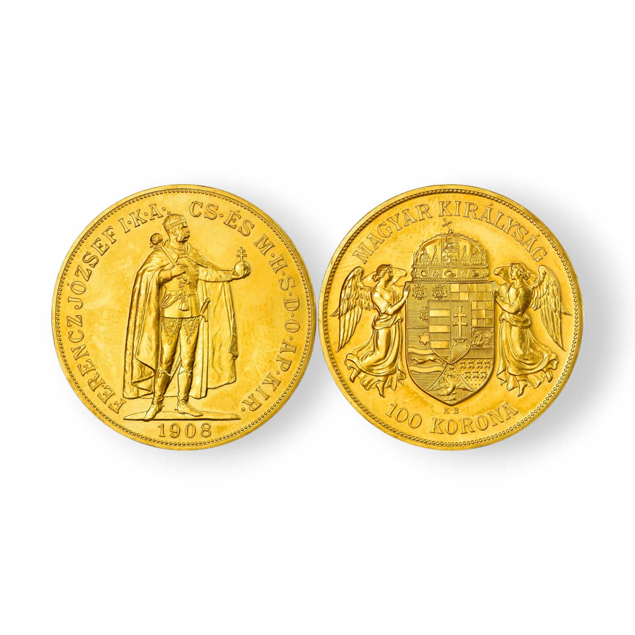 Image of Hungarian 100 Korona Gold Coin (Random Date)