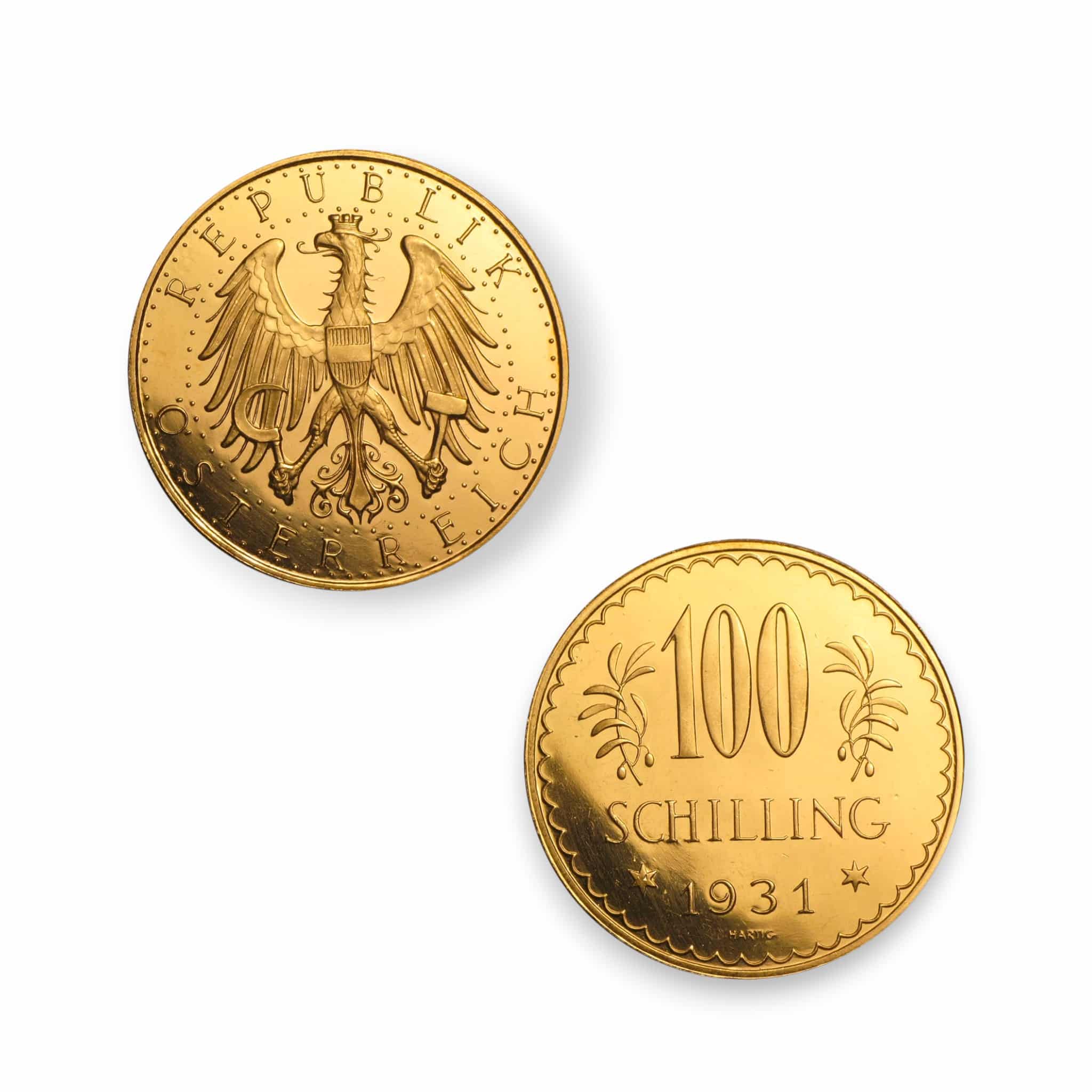 Image of Austrian 100 Shilling Gold Coin (Random Date)