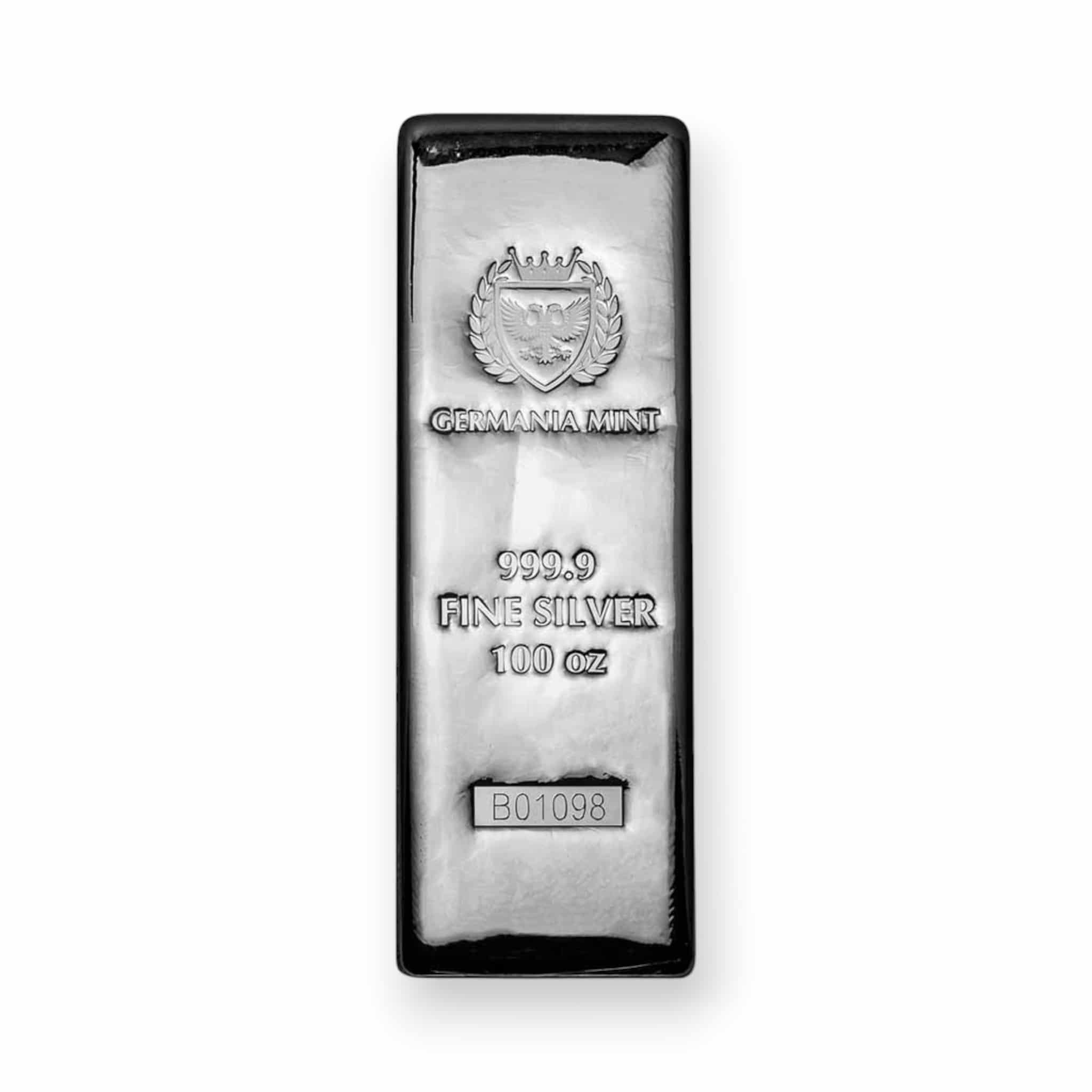Image of 100 oz Germania Mint .9999 Fine Silver Bar