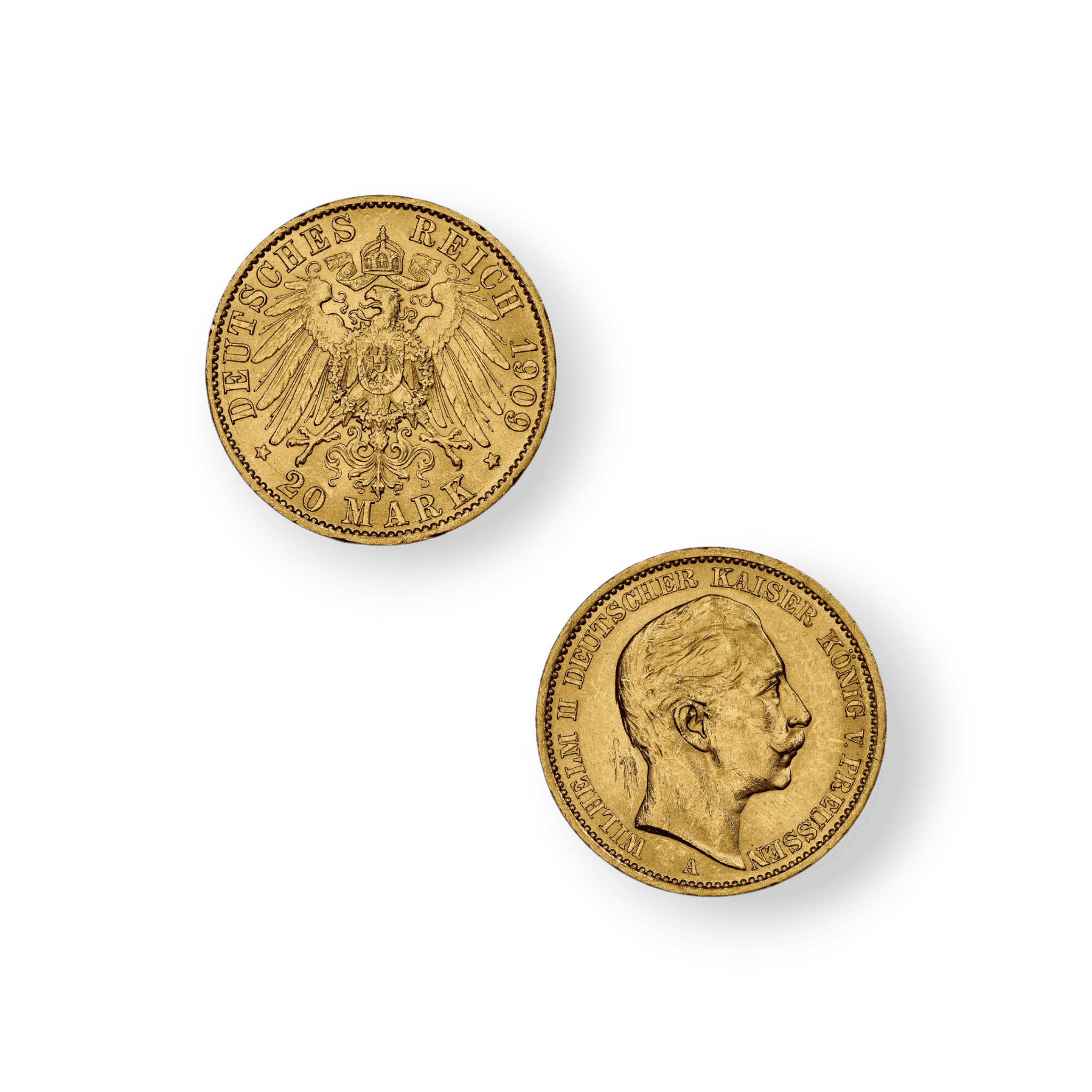 Image of German Prussia 20 Mark Gold Coin (Random Date)