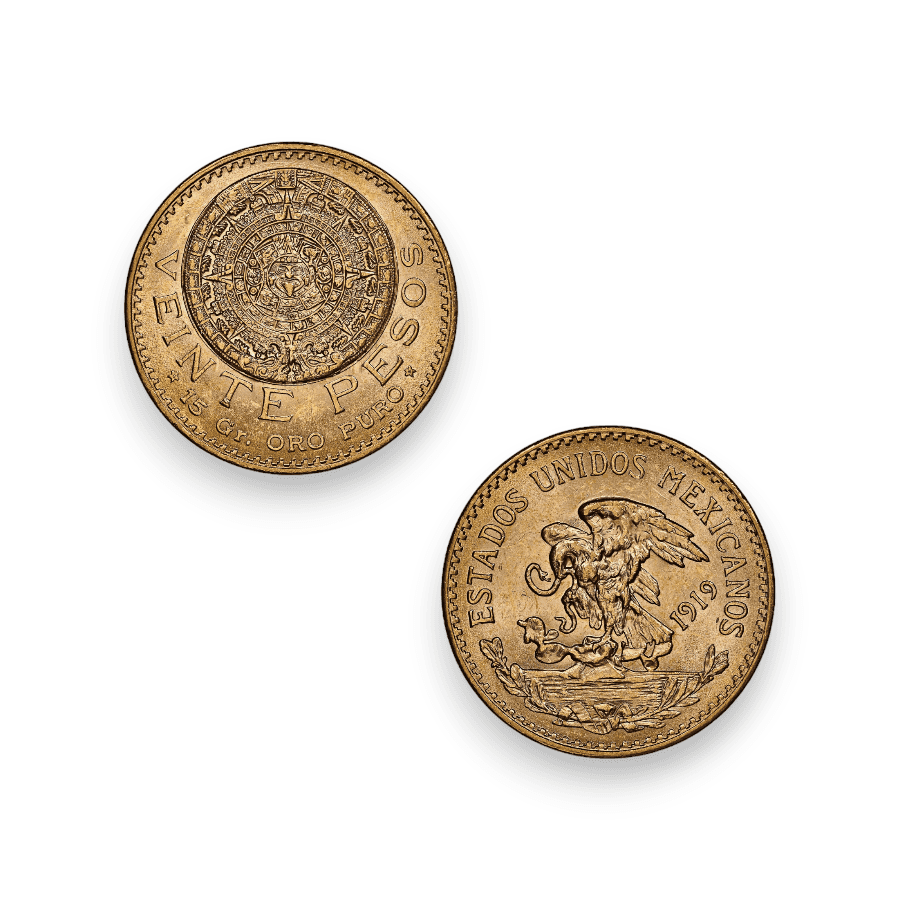 Image of Mexico Gold 20 Peso Coin (Random Date)
