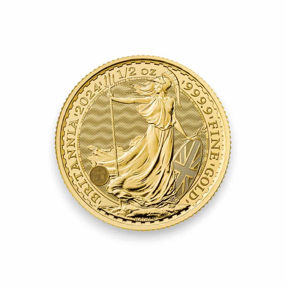 Image of 2024 UK Gold Britannia 1/2 oz .9999 Fine £50 Coin