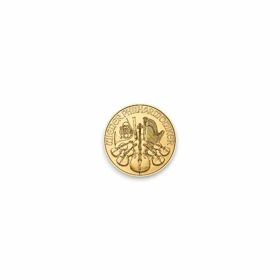 Image of 1/25 oz Gold Austrian Philharmonic .9999 Fine €4 Coin (Random Date)