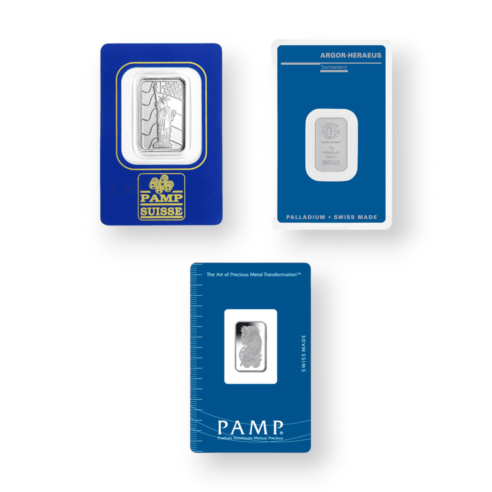 Image of 5 Gram Palladium Bar .9995 Fine Accredited Brands Sealed in Carded Assay
