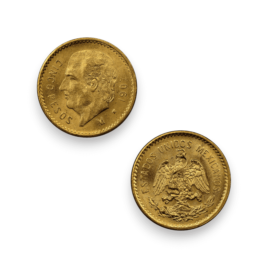 Image of Mexico Gold 5 Peso Coin (Random Date)
