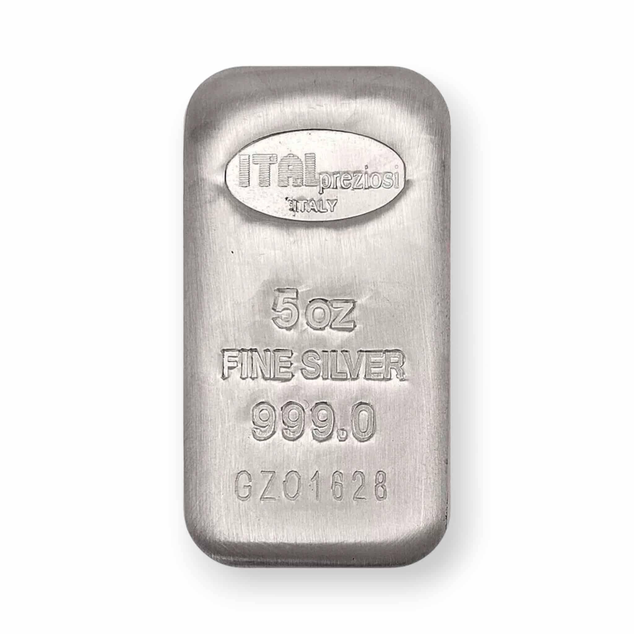 Image of 5 oz Silver Bar Italpreziosi .999 Fine