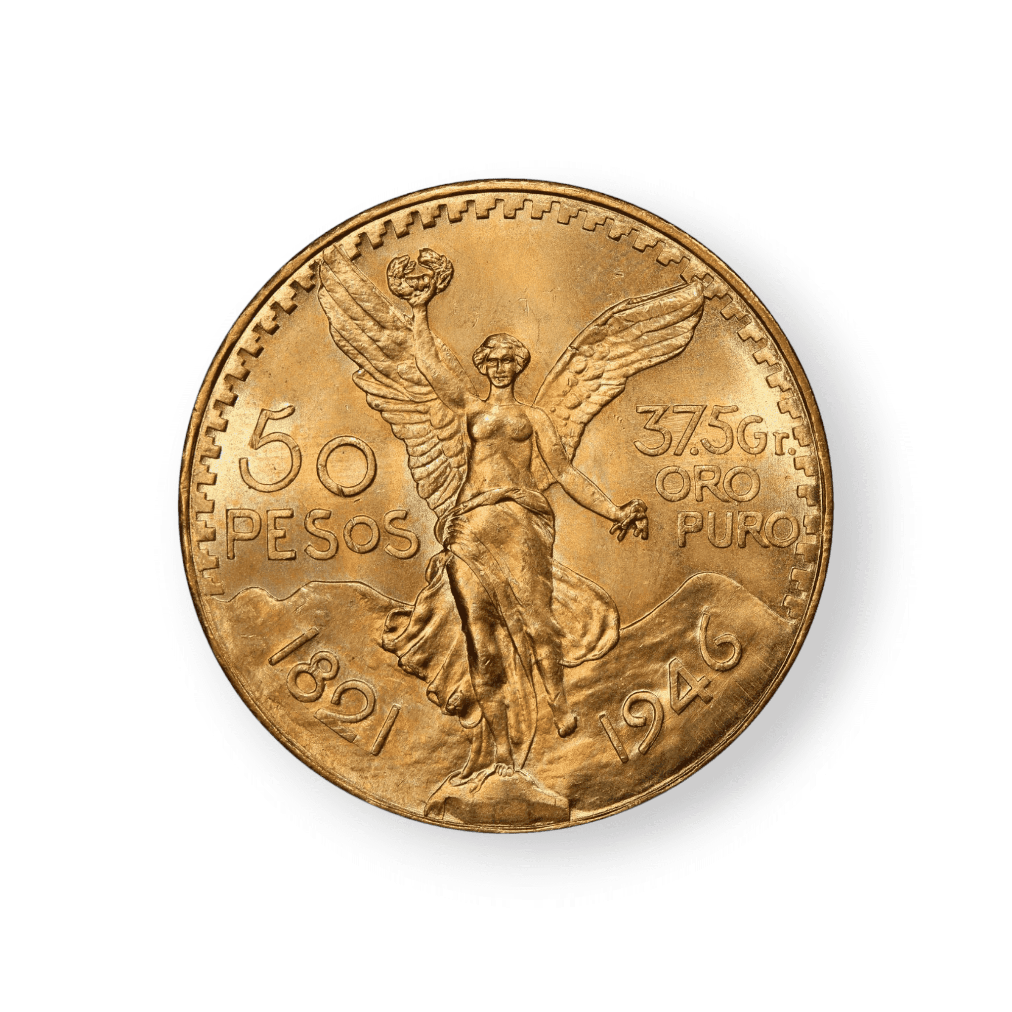 Image of Mexico 50 Peso Gold Coin 1.2057 oz (Random Date)