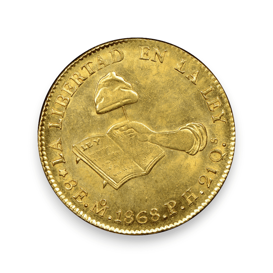 Image of Mexico First Republic Gold 8 Escudo Liberty Cap (1832-1870)