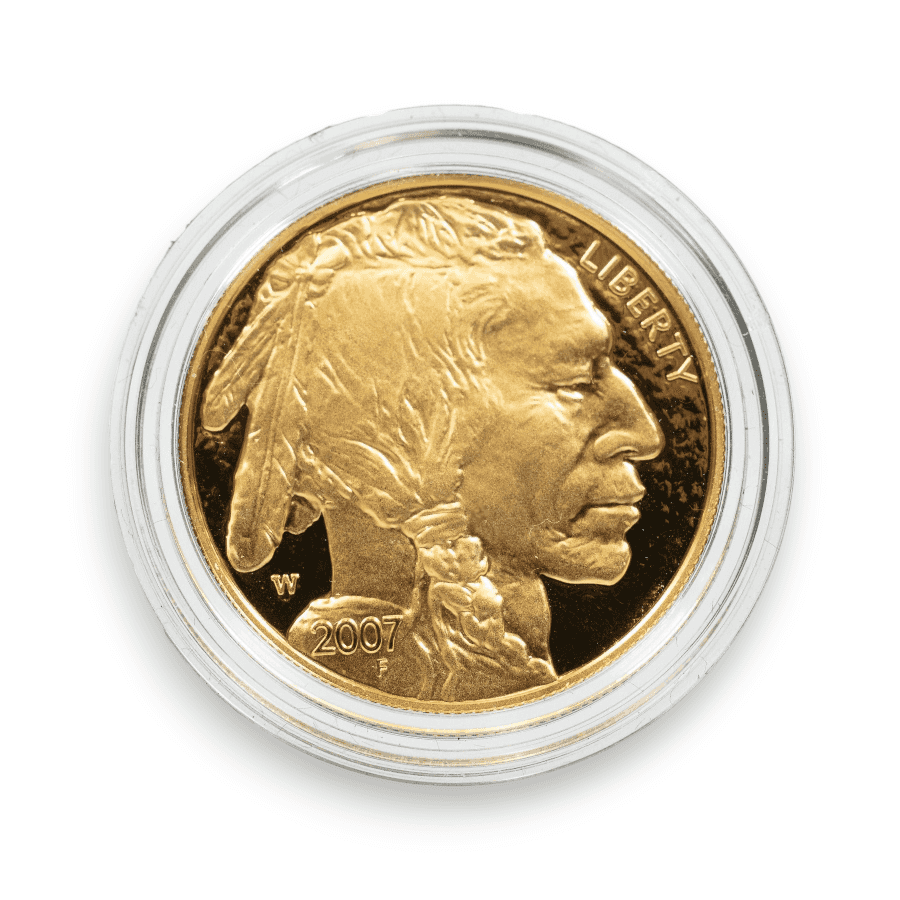 Image of 1 oz Proof American Gold Buffalo $50 Coin Incomplete in Capsule (Random Date)
