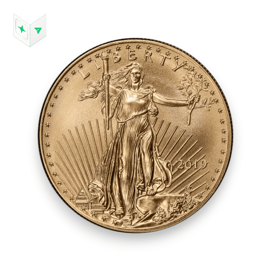 Image of 1 oz American Gold Eagle $50 Coin (Random Date, Pure Priority)
