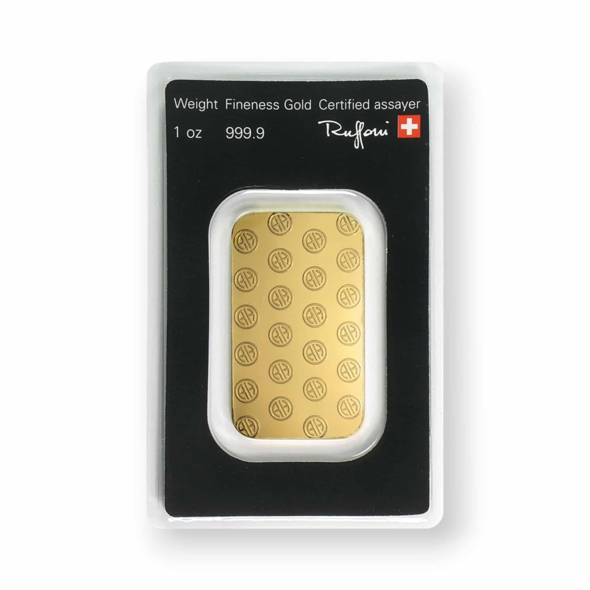 Image of 1 oz Argor Heraeus Gold Bar .9999 Fine Sealed in Assay