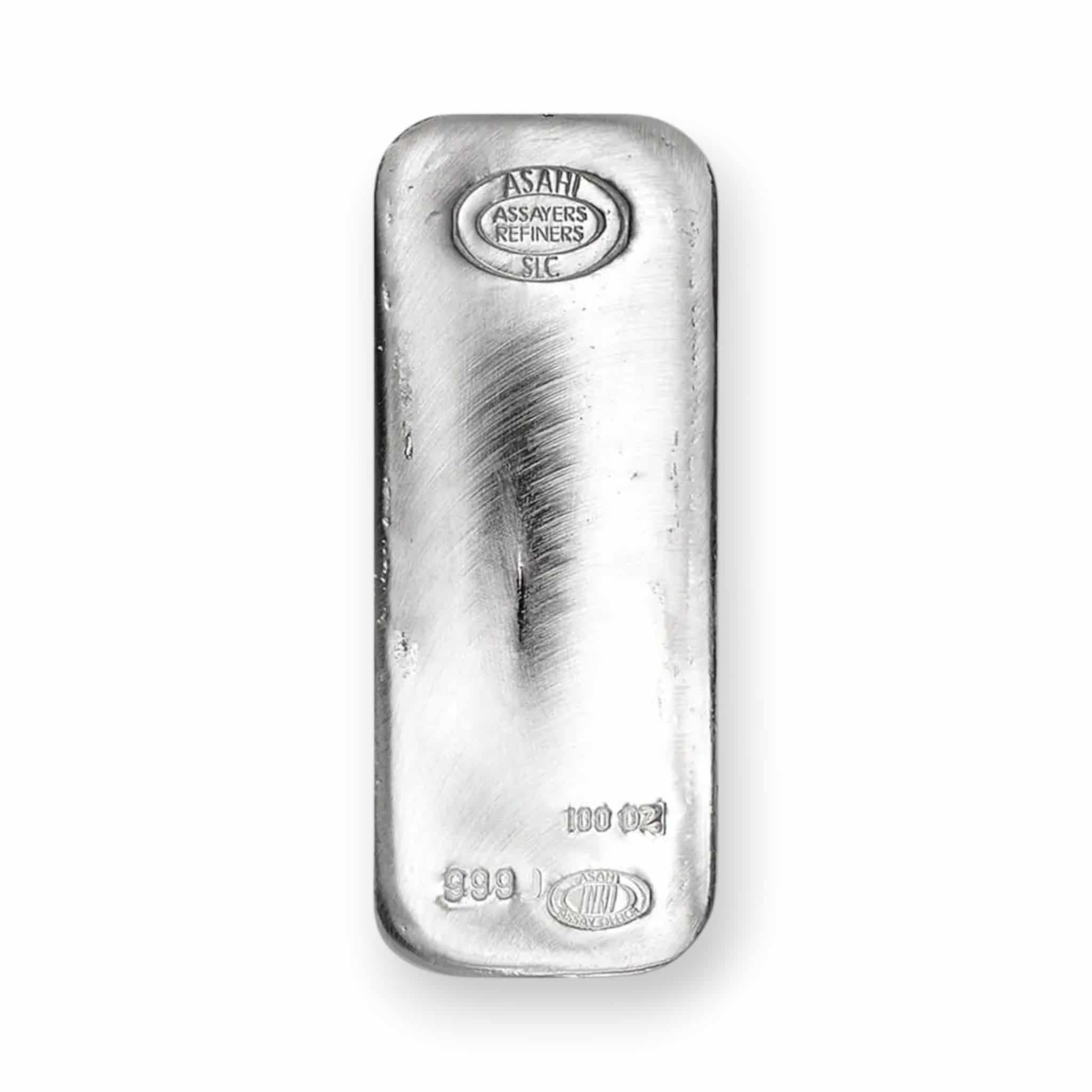 Image of 100 oz Asahi Silver Bar .999 Fine