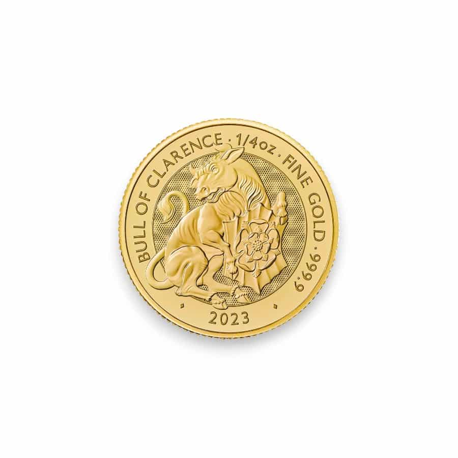 Image of 2023 1/4 oz Great Britain Tudor Beast Bull of Clarence .9999 Fine Gold £25 Coin