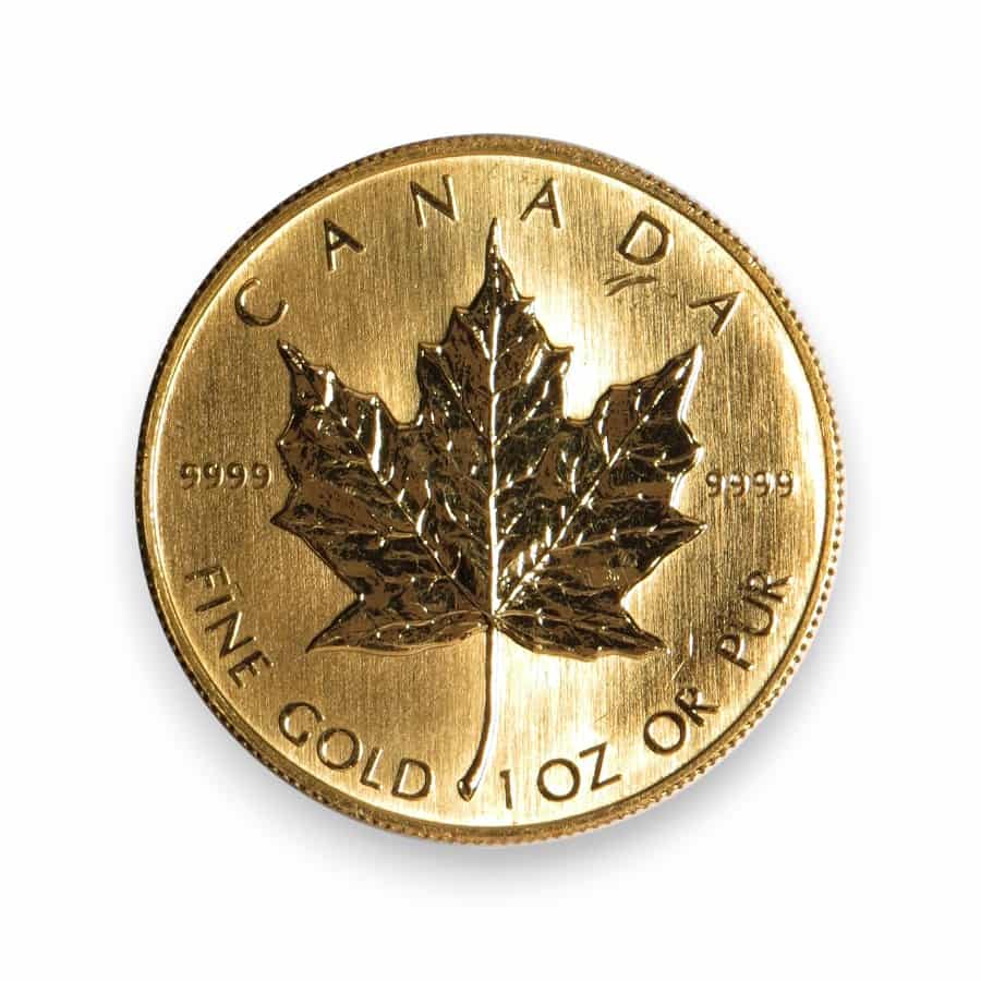 Image of 1 oz Canadian Gold Maple Leaf $50 Coin (Scratched, Impaired, Scuffy)