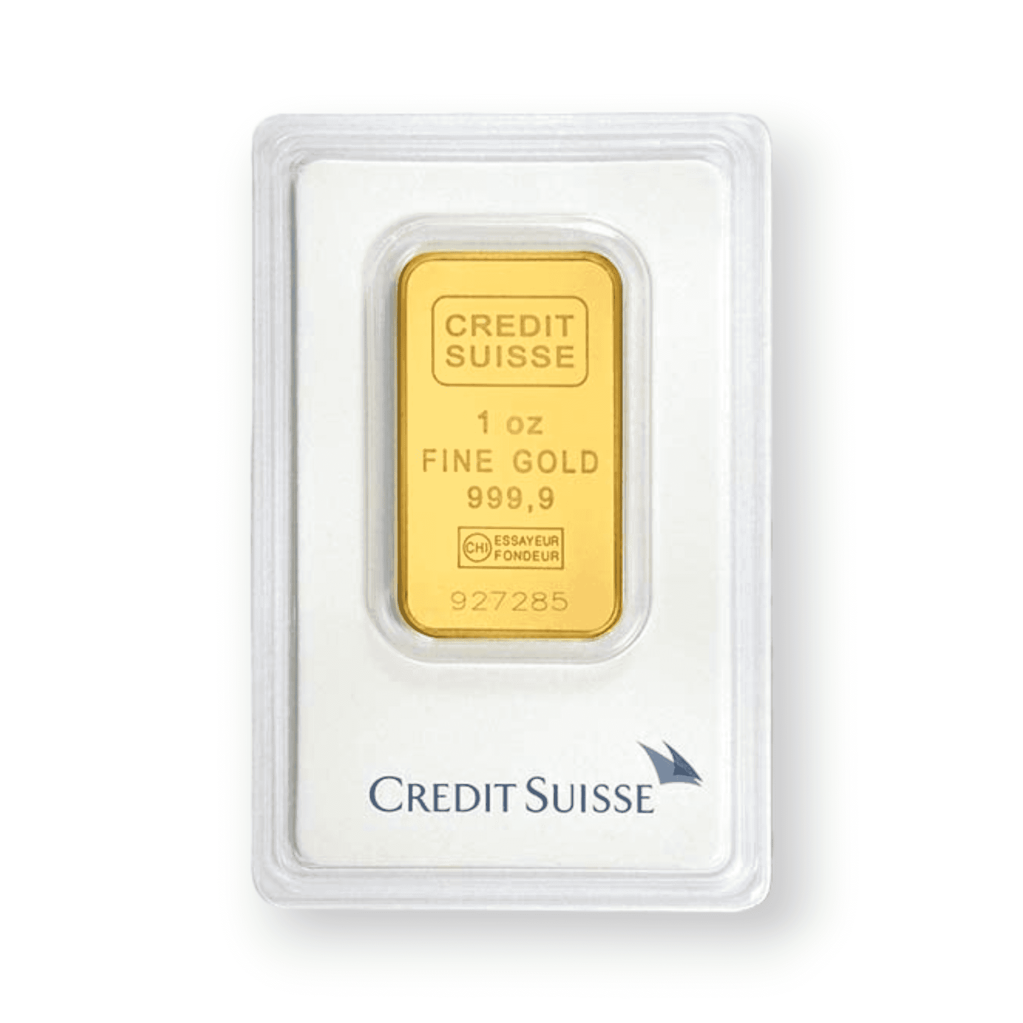 Image of 1 oz Credit Suisse Gold Bar .9999 Fine Sealed in Assay Card