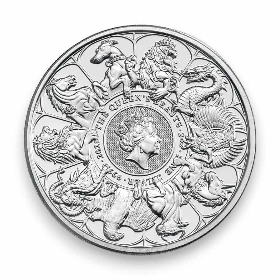 Image of 2021 2 oz Silver Great Britain Queen's Beast Completer .9999 Fine £5 Coin