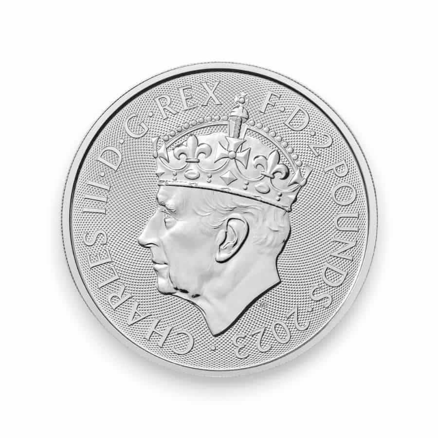 Image of 2023 1 oz UK Silver King Charles Coronation Britannia .9999 Fine £2 Coin