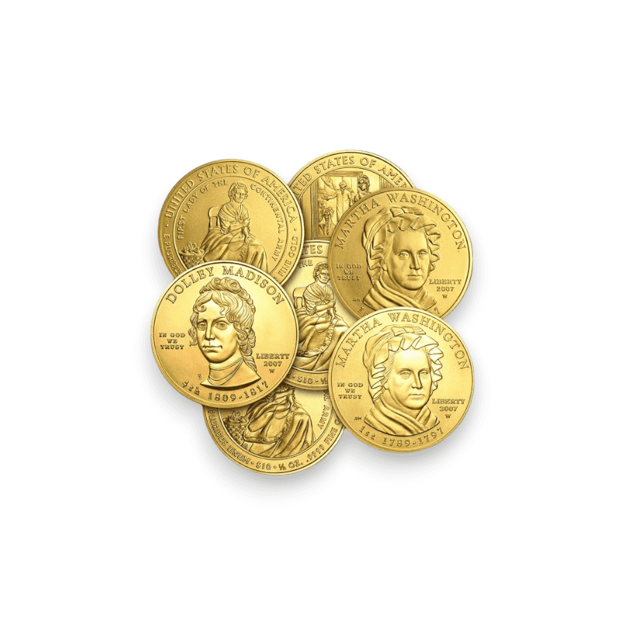 Image of 1/2 oz First Spouse United States Gold Coin .9999 Fine (BU/Proof)