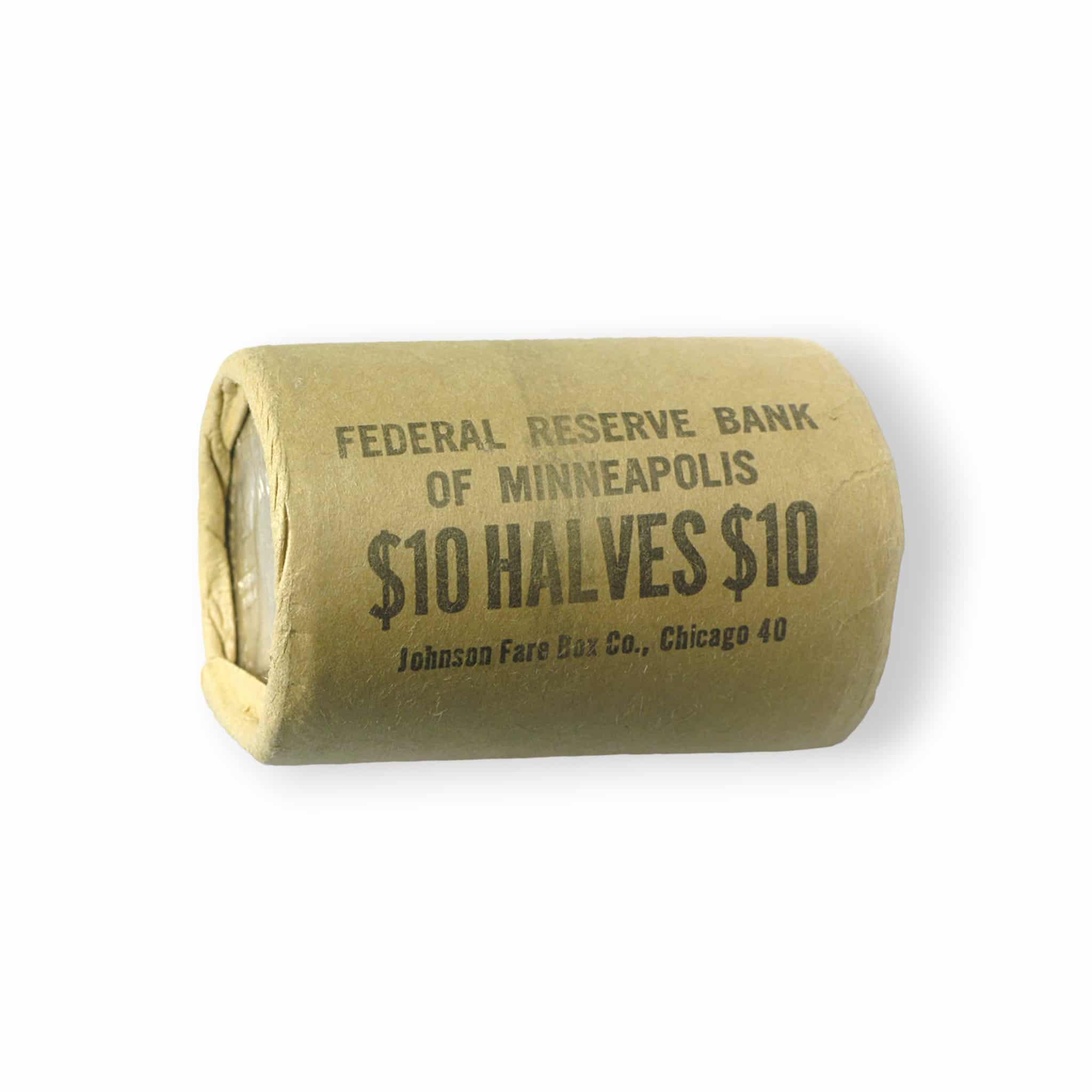 Image of 90% Franklin Halves BU Original FED Bank Wrapped Roll