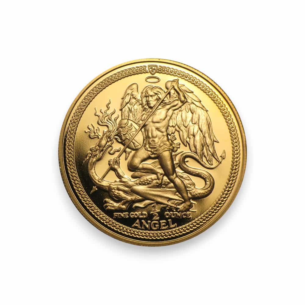 Image of Isle of Man 1/2 oz Gold Angel BU/Proof Coin (Random Date)