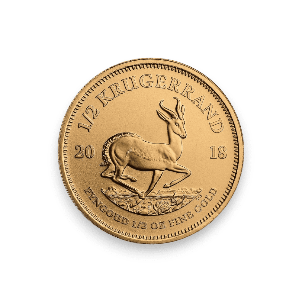 Image of 1/2 oz South African Gold Krugerrand Coin (Random Date)