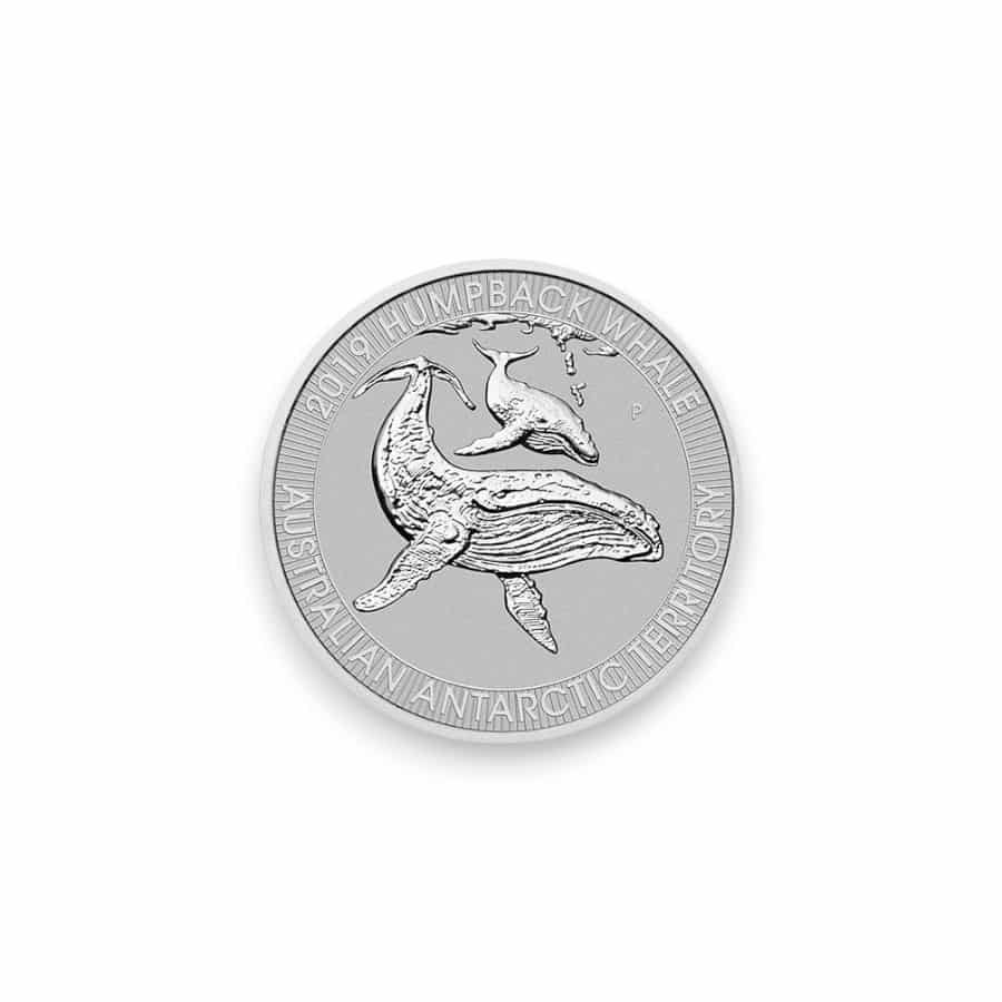 Image of 2019 1/3 oz Platinum Australian Humpback Whale Perth Mint $30 Coin .9995 Fine