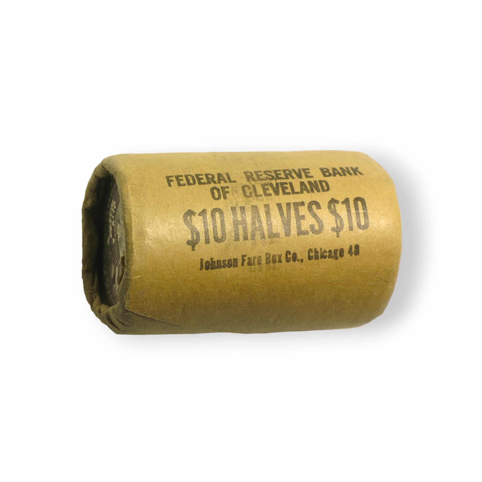 Image of 90% Kennedy Halves BU Original FED Bank Wrapped Roll