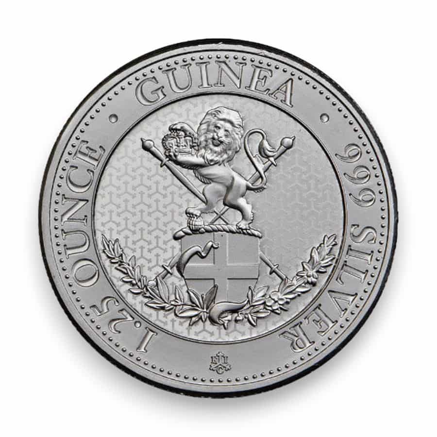 Image of St. Helena Standing Lion Guinea 1.25 oz Silver £1.25 Coin (Random Date)