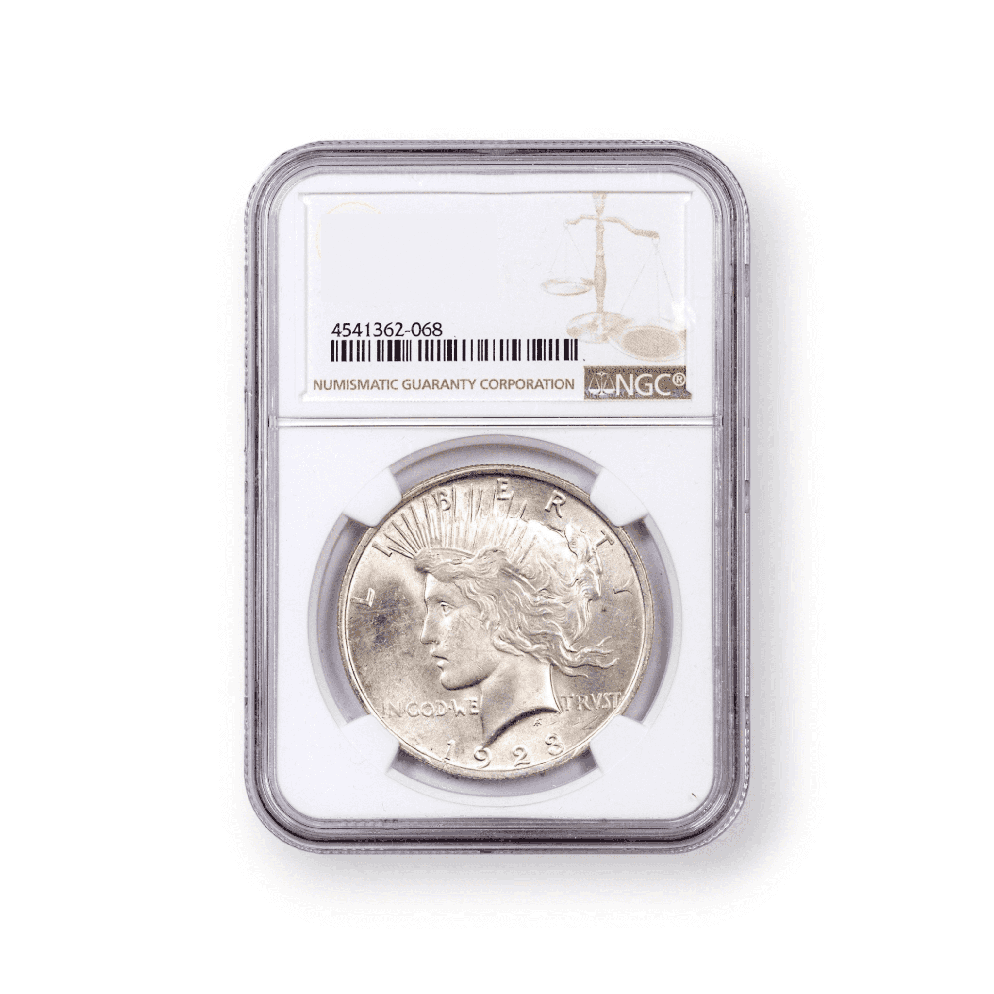 Image of NGC Certified Peace Dollar Silver Coin (1922-1935)