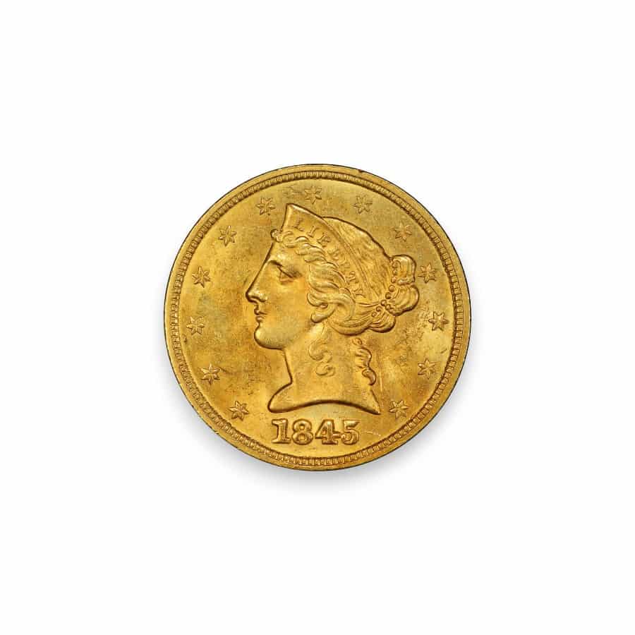 Image of $5 Liberty Half Eagle No Motto (1839-1866)