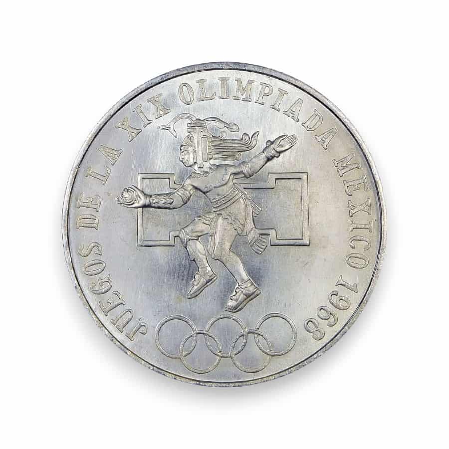 Image of 1968 25 Pesos Mexico Silver .720 Fine Olympics Coin