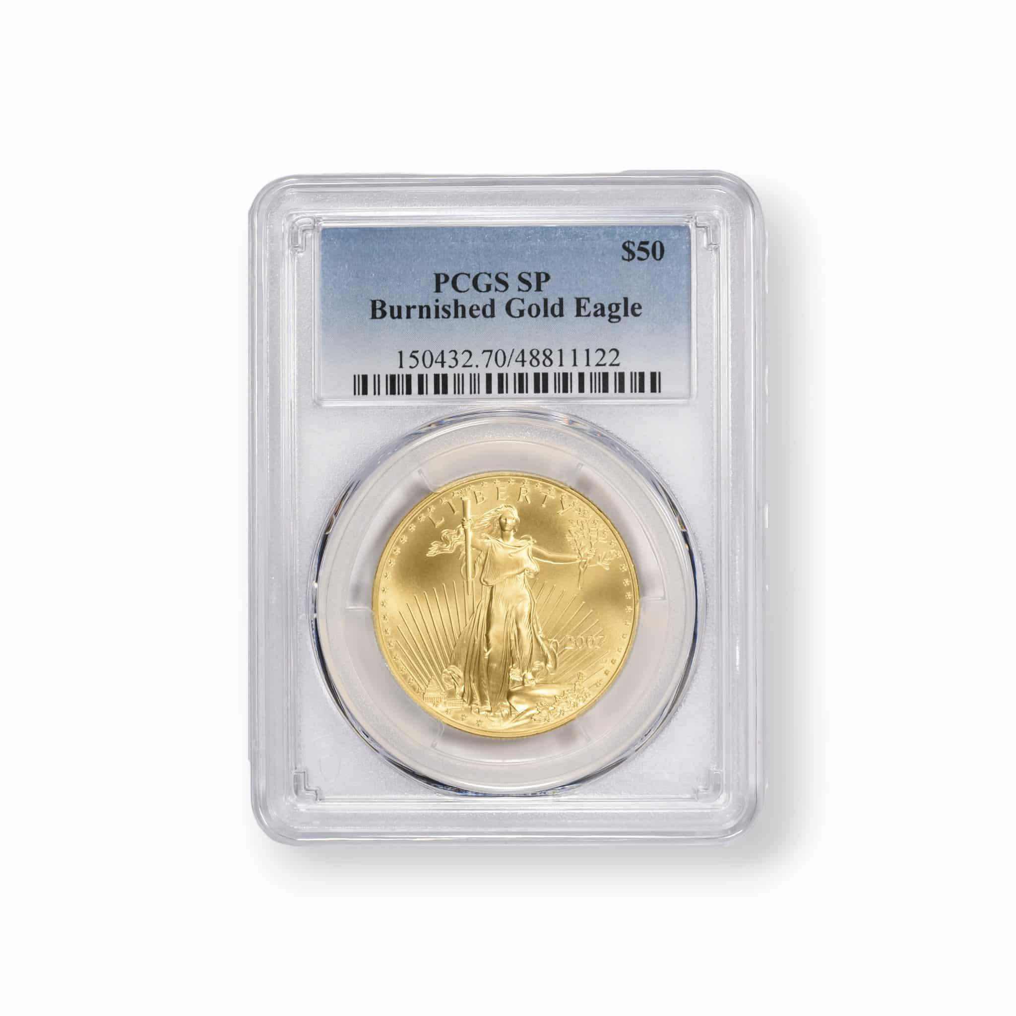Image of 1 oz American Gold Eagle Burnished $50 Coin PCGS Certified (Random Date)
