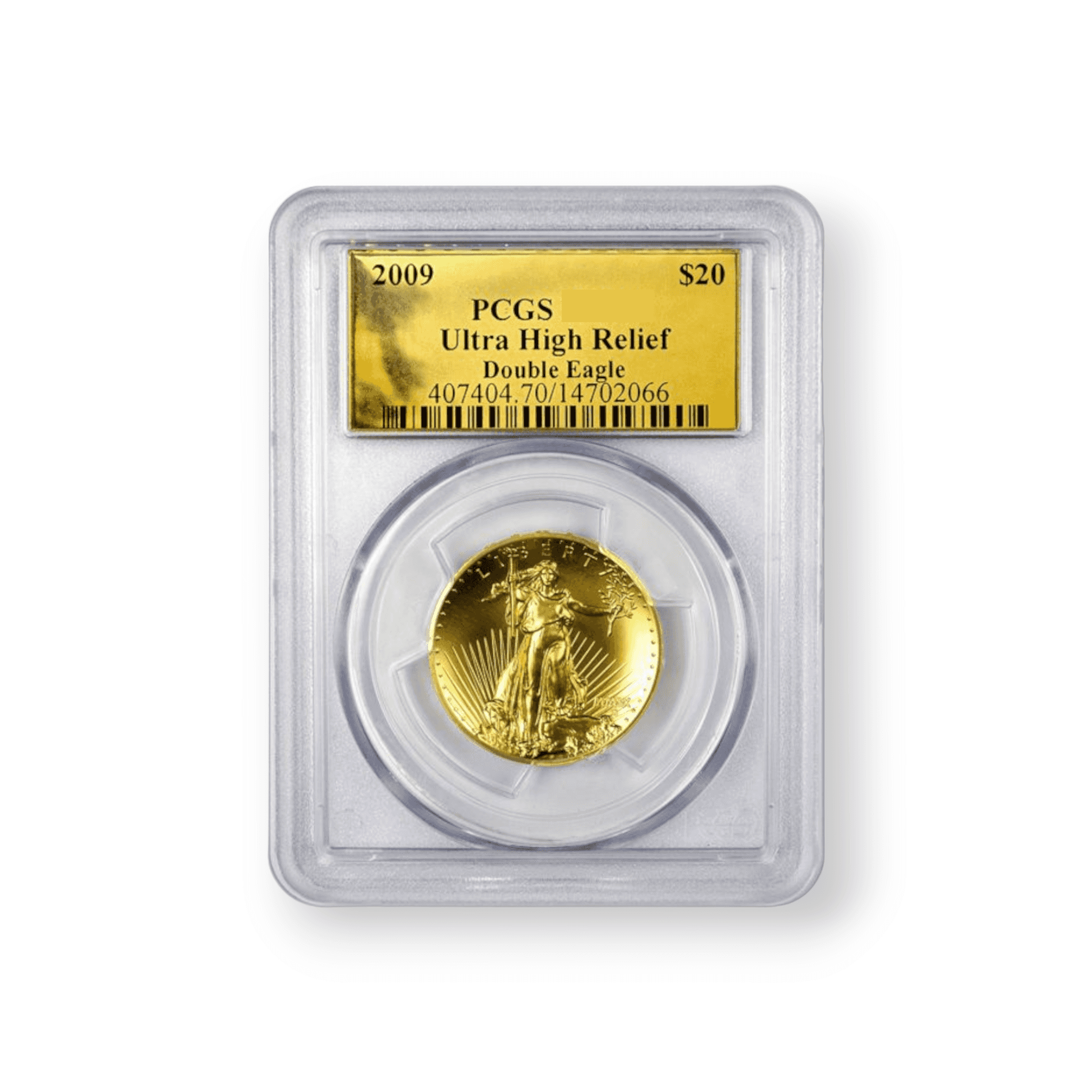 Image of 2009 Ultra High Relief St. Gaudens $20 PCGS Certified Gold Coin .9999 Fine