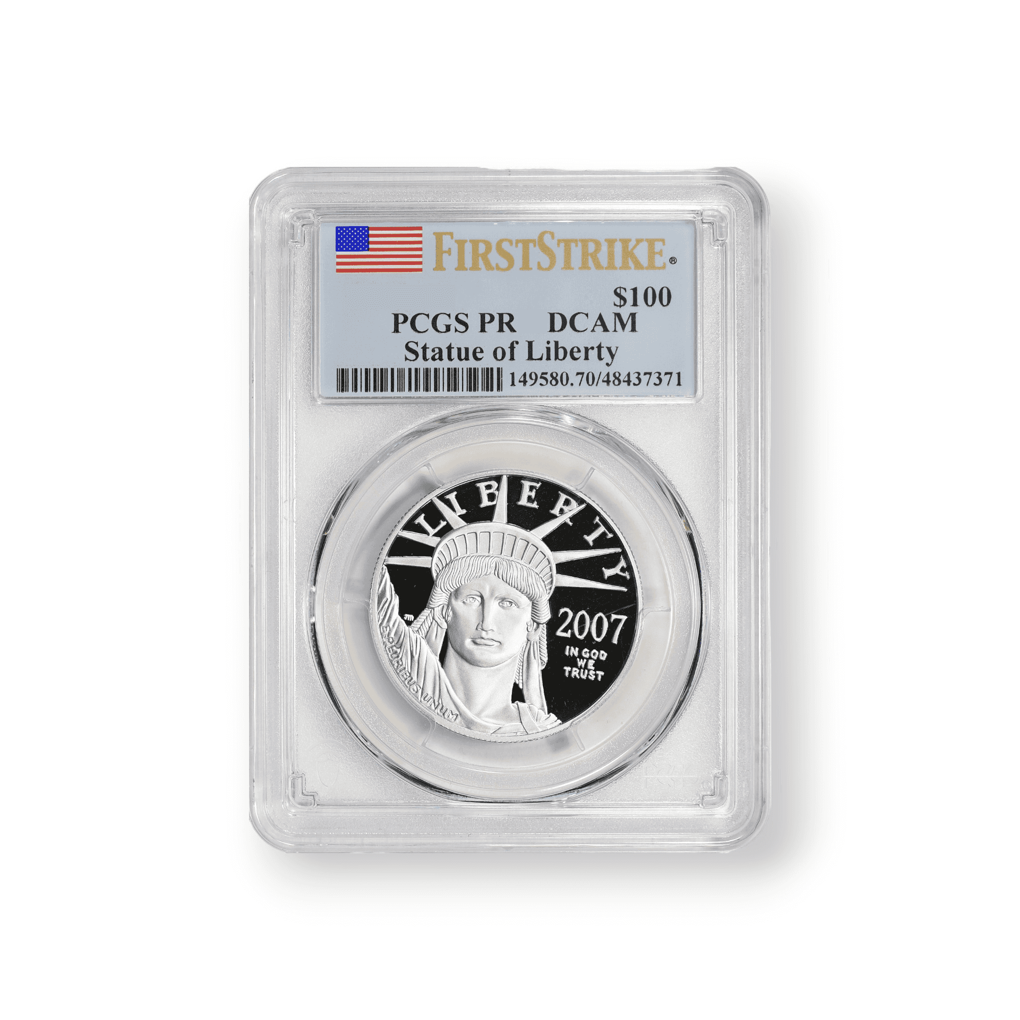 Image of 1 oz $100 American Proof Platinum Eagle PCGS Certified .9995 Fine Coin (Random Date)