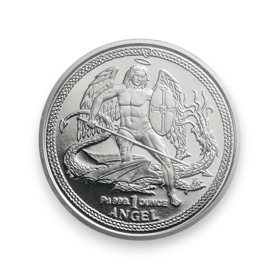 Image of 1 oz Palladium Angel Isle of Man .999 Fine Coin (Random Date)