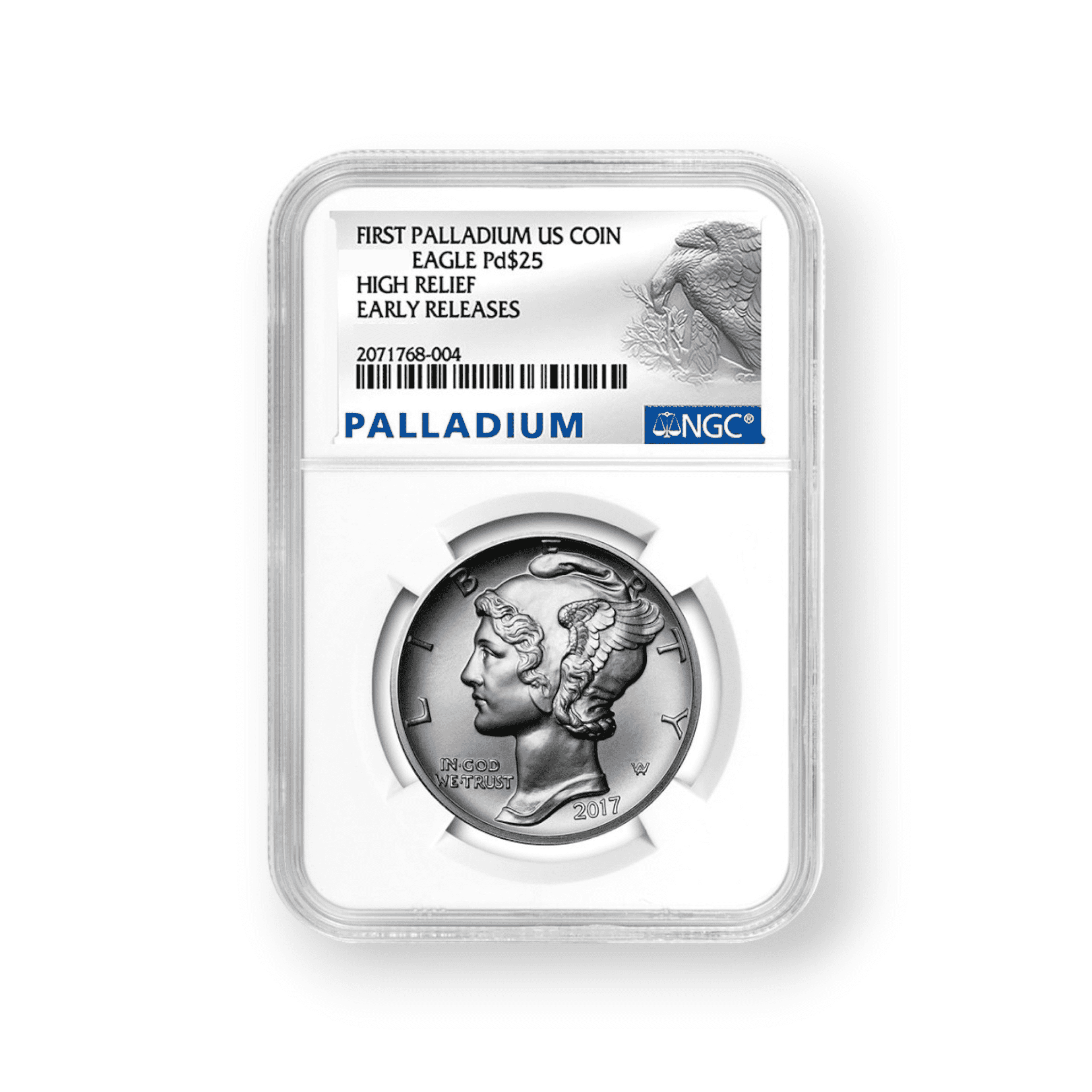 Image of 1 oz Uncirculated American Palladium Eagle .9995 Fine NGC Certified $100 Coin (Random Date)