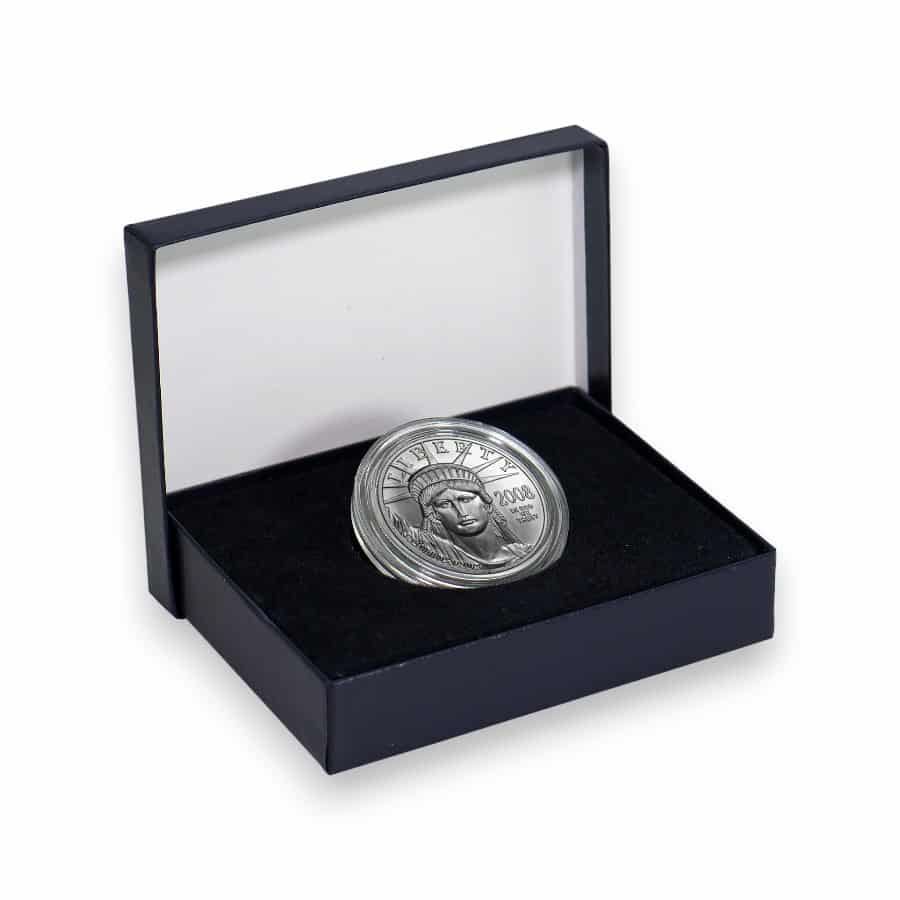Image of 2008-W 1 oz Burnished American Platinum Eagle .9995 Fine $100 Coin (W/ Box & COA)