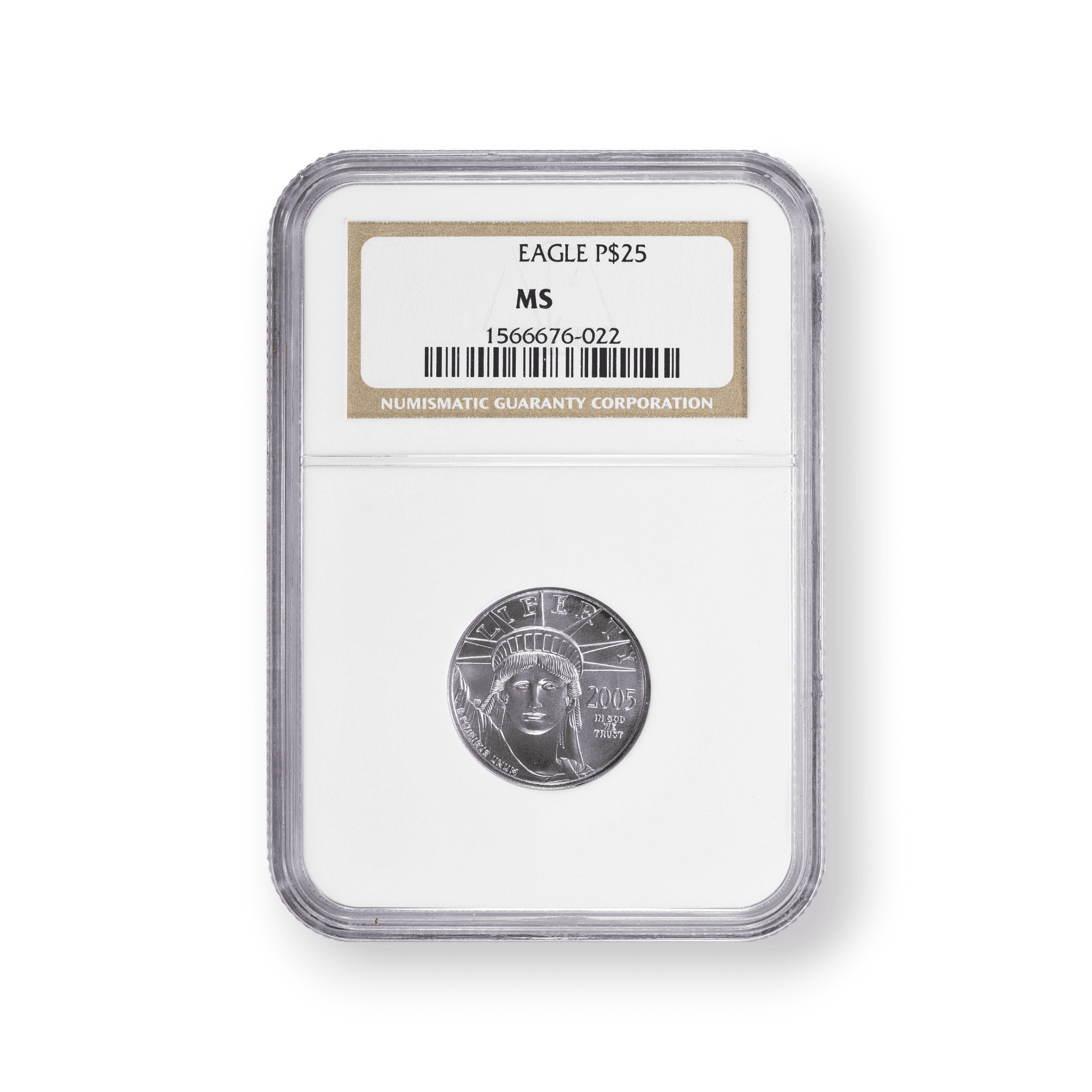 Image of 1/4 oz American Platinum Eagle $25 Coin NGC Certified (Random Date)
