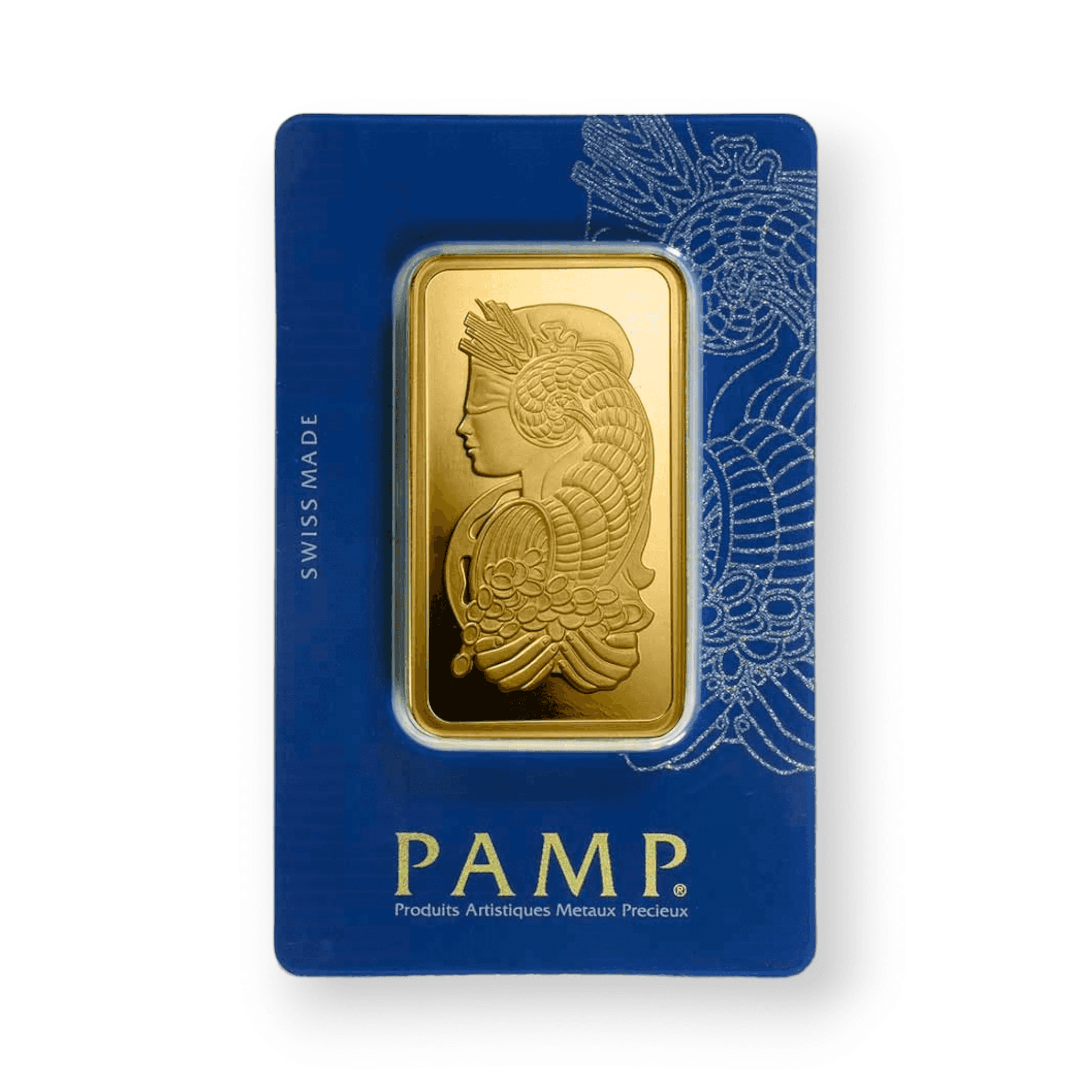 Image of 100 Gram Pamp Lady Fortuna Gold Bar .9999 Fine Sealed in Assay