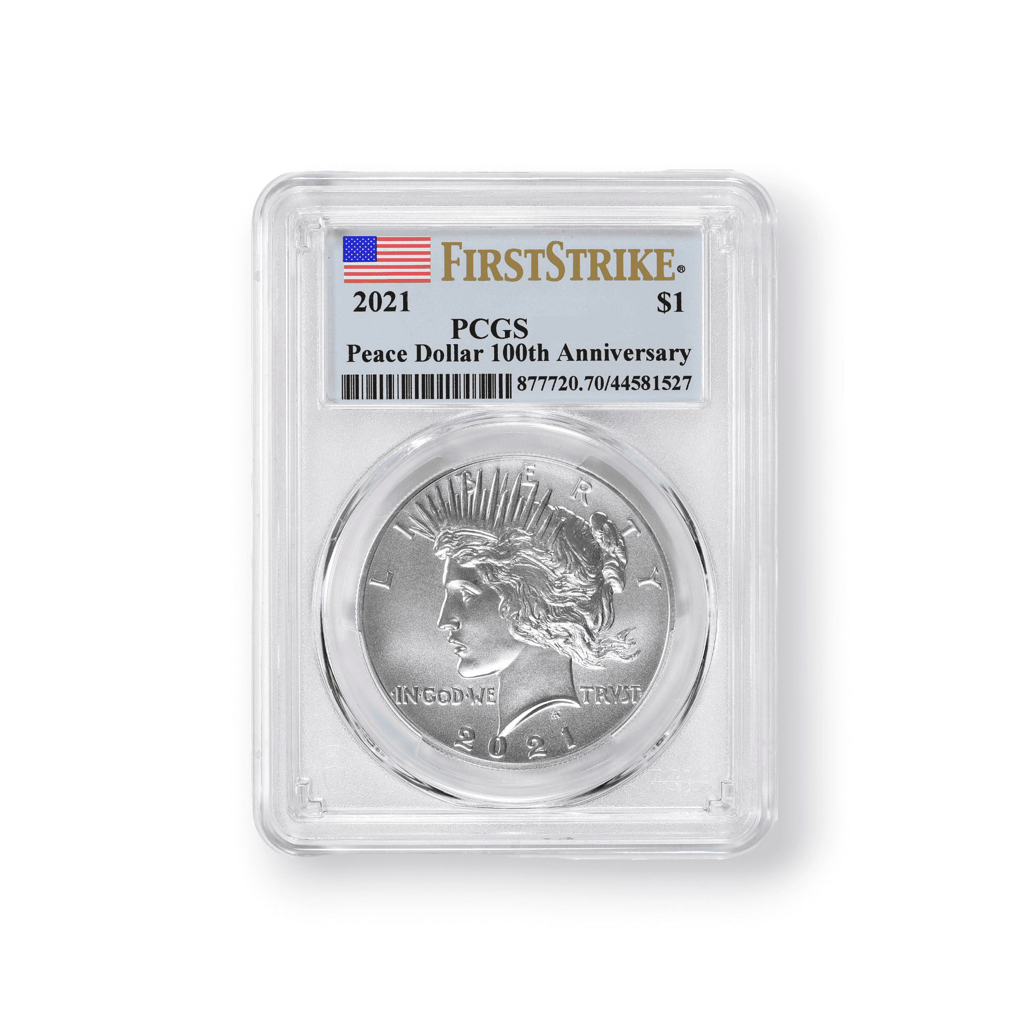 Image of 2021 Peace Dollar 100th Anniversary PCGS Certified