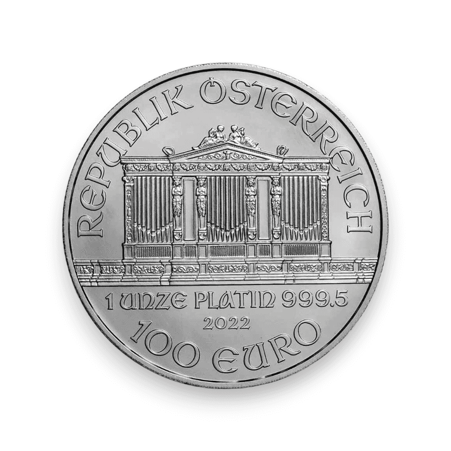 Image of 1 oz Platinum Philharmonic .9995 Fine €100 Coin (Random Date)