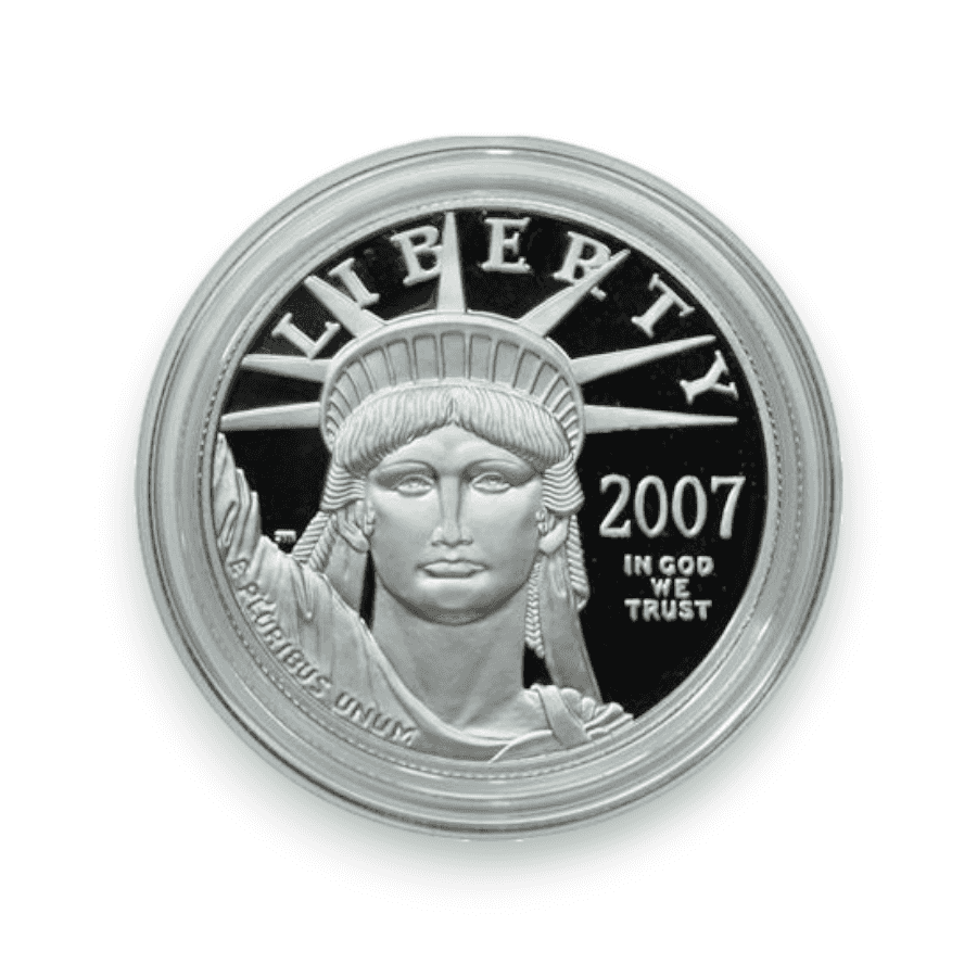 Image of 1 oz Proof $100 American Platinum Eagle .9995 Fine Incomplete in Capsule (Random Date)