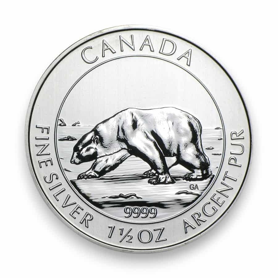 Image of 2013 1.5 oz Canadian $8 Polar Bear Silver Coin .9999 Fine